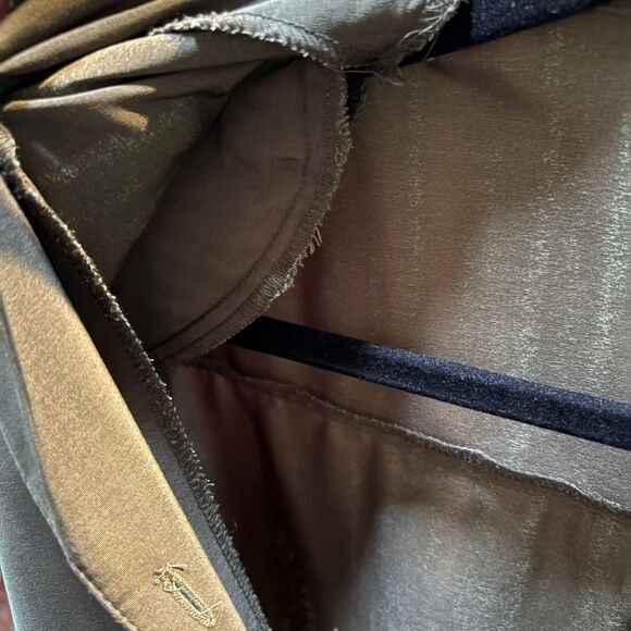 Women's Sag Harbor Olive Green Gradient Botanical Print Button Up Blouse size 16 - Picture 6 of 7